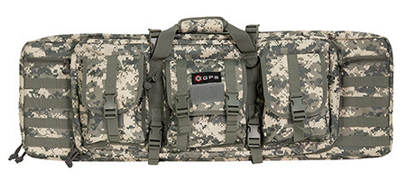 GPS Bags DRC36ACU Double Rifle Case 36" A-TACS AU 600D Polyester w/ 2 Padded Pistol Sleeves MOLLE Webbing & Lockable Zippers                                                                             (C8VG4)