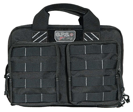 GPS Bags T1311PCB Tactical Quad +2 Black 1000D Polyester with YKK Lockable Zippers, 8 Mag Pockets, 2  Ammo Front Pockets, Visual ID Storage System & Holds Up To 6 Handguns                              (YPUSM)