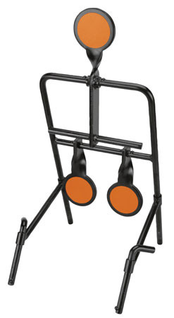 Caldwell 1071002 Resetting  Handgun Resetting Steel Target Black/Orange Circle Illustration Impact Enhancement Motion 3.50"                                                                              (DST4F)