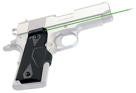 Crimson Trace 0141101 LG-404G Front Activation Green Lasergrips  Black 1911 Compact (CXUZK)