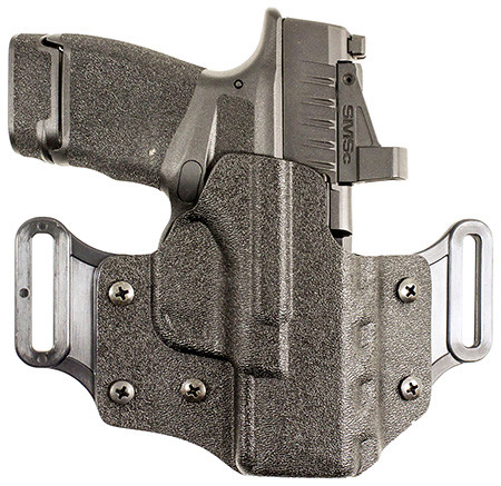 DeSantis Gunhide 195KA8WZ0 Veiled Partner  OWB Black Kydex Belt Slide Fits Springfield Prodigy w/wo Red Dot Fits 4.25-5" Barrel Right Hand                                                               (24COH)