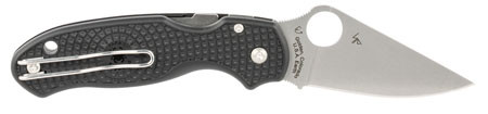 Spyderco C223PBK Para 3 Lightweight 2.92" Folding Clip Point Plain CTS BD1 SS Blade FRN Black Includes Pocket Clip                                                                                       (LAVLG)