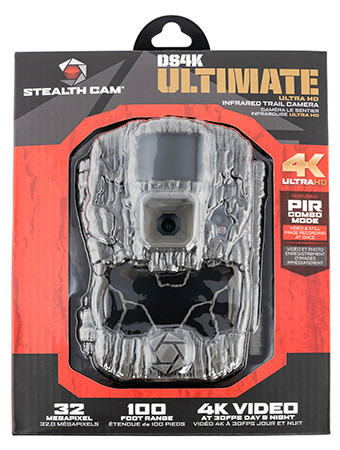 Stealth Cam STCDS4KU 4K Camera DS4K Transmit Camo No Glow IR Flash Up to 128GB SD Card Memory Features Integrated Python Provision Lock Latch (8LR4C)