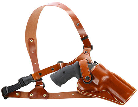 Galco GA170 Great Alaskan Chest Holster Fits Chest Up To 54" Tan Leather Shoulder/Torso Strap Fits S&W X Frame 500 4" Right Hand                                                                         (6MC0I)