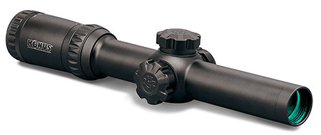 Konus 7184 KonusPro M-30 Matte Black 1-4x 24mm 30mm Tube Illuminated Dual Blue/Red Circle Dot Reticle (16KDM)