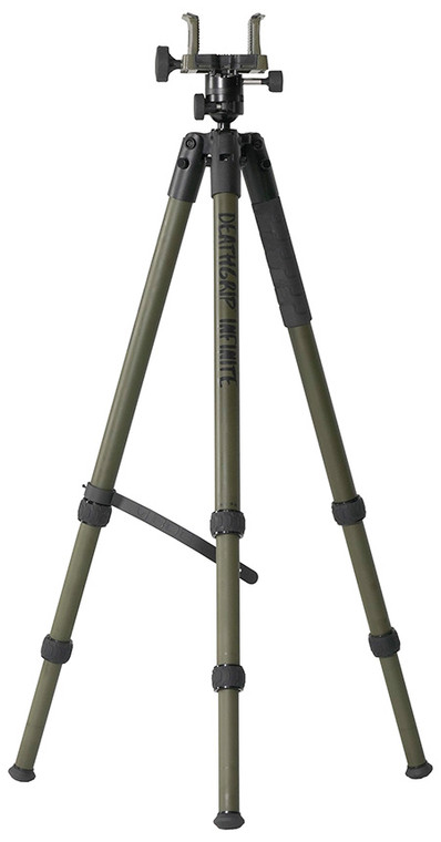 Bog-Pod 1159188 DeathGrip Infinite Tripod, Aluminum with Black/OD Green Finish, Ball Head Mount, Hybrid Foot & DeathGrip Clamping System 6.5"-59"                                                        (8MQXQ)