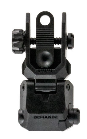 Kriss USA DARSBL00 Defiance Rear Flip-Up Black AR-15 Low Profile Steel                                                                                                                                   (XPH3S)
