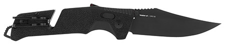 S.O.G SOG11120541 Trident AT 3.70" Folding Clip Point Plain Black TiNi Cryo D2 Steel Blade/Blackout GRN Handle Features Line Cutter/Glass Breaker                                                        (BY4QB)