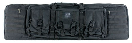 Bulldog BDT6043B BDT Tactical Double 43" Black Nylon, 3 Accessory Pockets, Deluxe Padded Backstraps, Lockable Zipper, Padded Internal Divider                                                            (CT4AT)