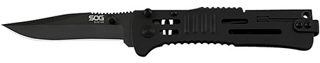 S.O.G SOG-SJ32-CP SlimJim  3.18" Folding Plain Clip Point Satin AUS8 SS Blade/ Black Hardcased Stainless Steel Handle                                                                                    (HUMBY)