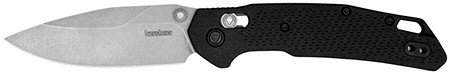 Kershaw 2037 Heist  Mid-Size 3.20" Folding Clip Point Plain Stonewashed D2 Steel Blade, Gray Textured Glass Filled Nylon Handle, Includes Pocket Clip                                                    (P06UI)
