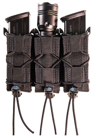 High Speed Gear 11PT03BK TACO Mag Pouch Triple Black Nylon MOLLE Belts 2" Wide Compatible w/ Pistol                                                                                                      (8L3JI)