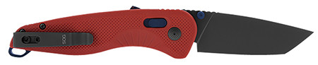S.O.G SOG11410841 Aegis AT 3.13" Folding Tanto Plain Black TiNi Cryo D2 Steel Blade/Rescue Red w/Indigo Accents GRN Handle                                                                               (SODIA)