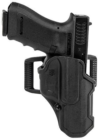 Blackhawk 410701BKR T-Series L2C Non-Light Bearing OWB Black Polymer Belt Clip Compatible w/Glock 19/23/26/27/32/33/45  Right Hand (6M3MD)