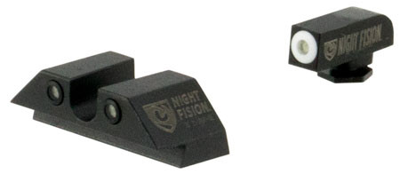 Night Fision GLK001007WGZ Tritium Night Sights For Glock Green Tritium White Outline Front Sight Green Tritium Black Outline Rear Sight Glock 1717L1922 (NQYVA)