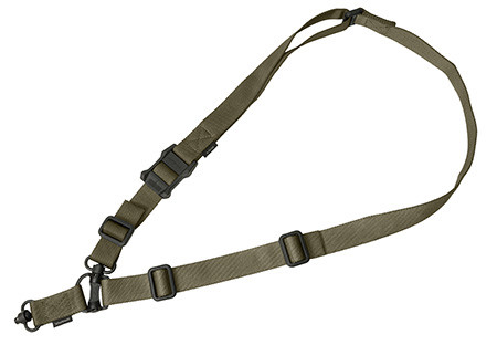 Magpul MAG518-RGR MS4 Sling GEN2 made of Ranger Green Nylon Webbing with 1.25" W, Adjustable One-Two Point Design & 2 QD Push Button Swivels for AR-Platforms                                            (6QVEU)
