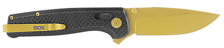 S.O.G SOGTM1033BX Terminus XR LTE 2.95 Folding Clip Point Plain Gold TiCN Cryo CPM S35VN Steel Blade Black G10Carbon Fiber Handle Features Box Packaging Includes Pocket Clip (CY27A)