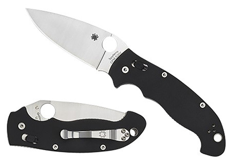 Spyderco C95GP2 Manix 2  XL 3.85" Folding Plain Satin CPM S30V SS Blade/Black Textured G10 Handle Includes Pocket Clip                                                                                   (KT7F5)