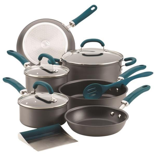 Create Delicious 11-Piece Hard Anodized Nonstick Cookware Set (CR988)