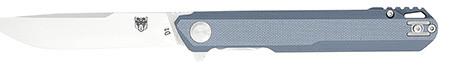 CobraTec Knives CTMONGRY Monarch  3.50" Folding Plain Satin D2 Steel Blade, 4.75" Gray G10 Handle                                                                                                        (2D98G)