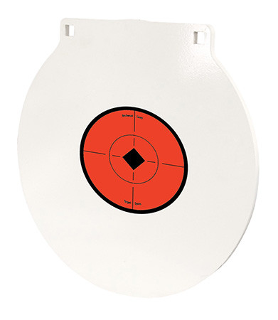 Birchwood Casey RND10 Round Steel Target Plate 10" Centerfire Rifle/Handgun Target Black/Red/White NM500 Steel Hanging                                                                                   (JF2ZZ)