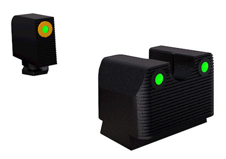 Rival Arms RA3A231G Night Sights for Glock MOS  Green Tritium Orange Outline Front Sight-Green Tritium Black Outline Rear Sight Glock 17/19 (J4348)