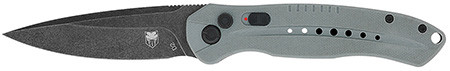 CobraTec Knives GRYDIABLOAUTO Diablo  3.50" Folding Black Stonewashed D2 Steel Blade, 4.75" Gray Textured G10 Scales Handle                                                                              (GKRO7)