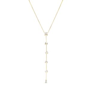 White Topaz "Y" Necklace (CM0BZ)