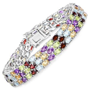 Multi Stone Three Row Bracelet (2M9CE)
