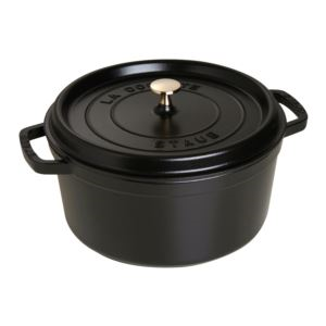 7Qt Cast Iron Round Dutch Oven Matte Black (J716P)