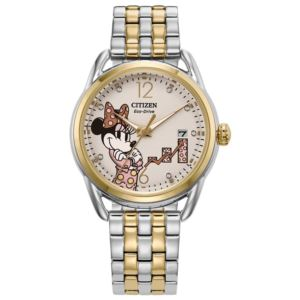 Ladies' Disney Minnie Mouse Stainless Steel Bracelet, White Dial (KCN2I)