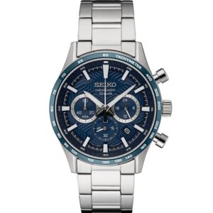 Seiko Essentials Ss Chronograph Blue Dial, Ss Bracelet (062KQ)