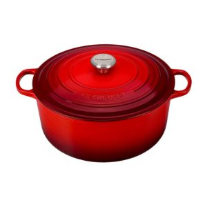 13.25Qt Signature Cast Iron Round Dutch Oven Cerise (JUZZ1)