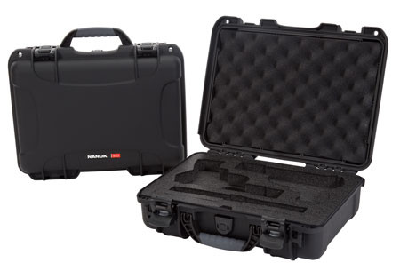 Nanuk 910CLASG1 910 Classic 2 Up Pistol Case Black Polymer w/ Latches & Closed-Cell Foam Padding 13.20" L x 9.20" W x 4.10 " H Interior Dimensions                                                       (CN8IN)