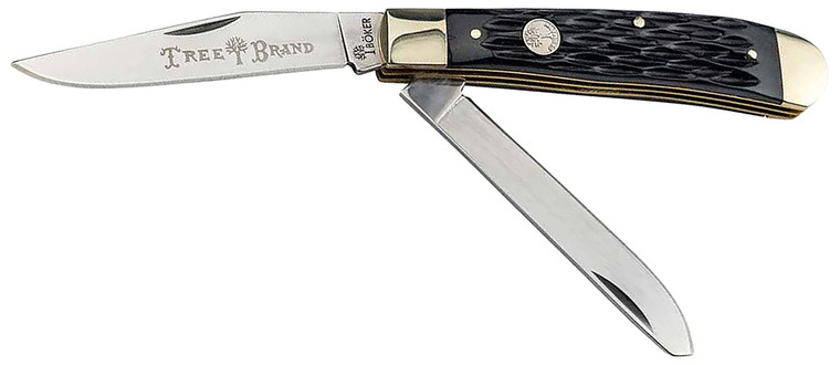 Boker 110824 Trapper 2.0 Clip Point/Spey Plain D2 Steel Blade Black Jigged Bone Handle                                                                                                                   (ZHQJE)