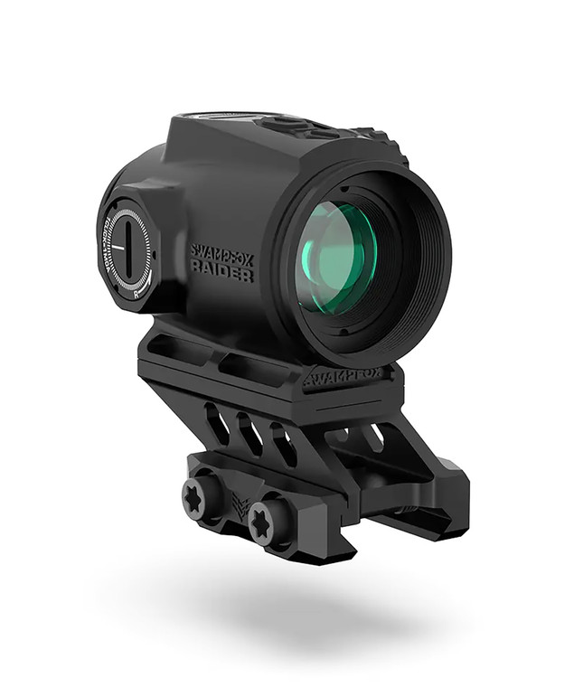 Swampfox Optics RMPS120G6 Raider Micro Prism Black 1x 20mm Tube 6 MOA Green Dot Reticle Green Laser                                                                                                      (83IQ3)