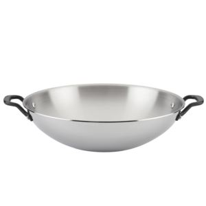 15" Stainless Steel 5-Ply Clad Wok (NPNSB)