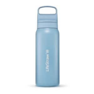 Lifestraw Go 24Oz Stainless Steel Filtered Water Bottle Icelandic Blue (MEMPD)