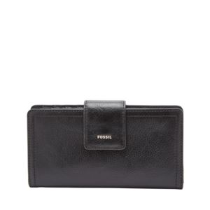 Logan Leather Rfid Tab Clutch Wallet Black (7MC4M)