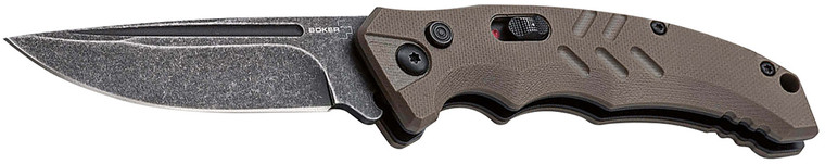 Boker 01BO483 Intention II  Folding Drop Point Plain D2 Steel Blade Brown G10 Handle                                                                                                                     (S47EF)