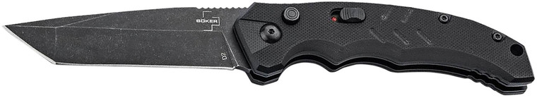 Boker 01BO797 Intention II  3.07" Folding Tanto Plain D2 Steel Blade Black G10 Handle                                                                                                                    (7M975)