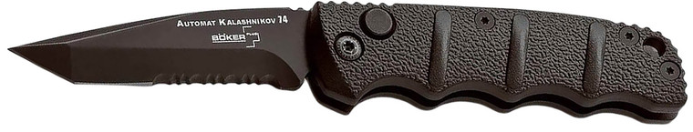 Boker 01KALS98  Kalashnikov Pocket 2.52" Tanto Plain D2 Steel Blade Black Aluminum Handle                                                                                                                (KSV8F)
