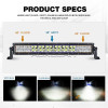 AuxBeam V-Series 32" 180W Combo Straight RGB LED Light Bar (5D Projector Lens)