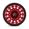 Fuel 1PC: D834 CYCLE, D834 20X9 5X5.0 C-RED-BLK-RG 1MM