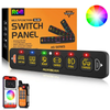 Auxbeam 6 Gang RGB Slim Switch Panel with Bluetooth Control & Wireless Remote (AS-600)