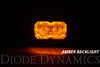 Diode Dynamics Stage Series 2" LED Pod Sport Yellow Fog Flush Amber Backlight (Single)