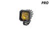 Diode Dynamics Stage Series 1" LED Pod Pro Yellow Flood Standard Amber Backlight (Single)