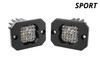 Diode Dynamics Stage Series 1" LED Pod Sport White Flood Flush Amber Backlight