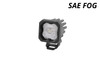 Diode Dynamics Stage Series 1" LED Pod White SAE/DOT Fog Standard Amber Backlight (Single)