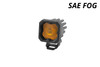 Diode Dynamics Stage Series 1" LED Pod Yellow SAE/DOT Fog Standard Amber Backlight (Single)
